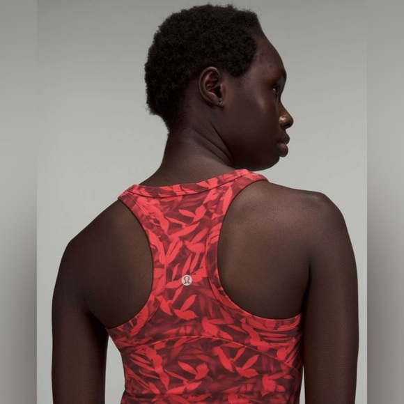 Lululemon Align Hip-Length Racerback Tank Top in Spray Leaf Fireside Red Multi - Picture 2 of 6